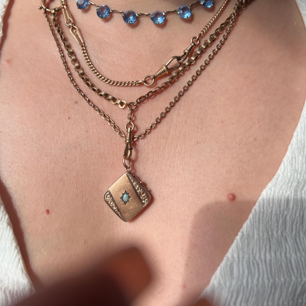 Three Victorian Gold Filled Chains - image 3